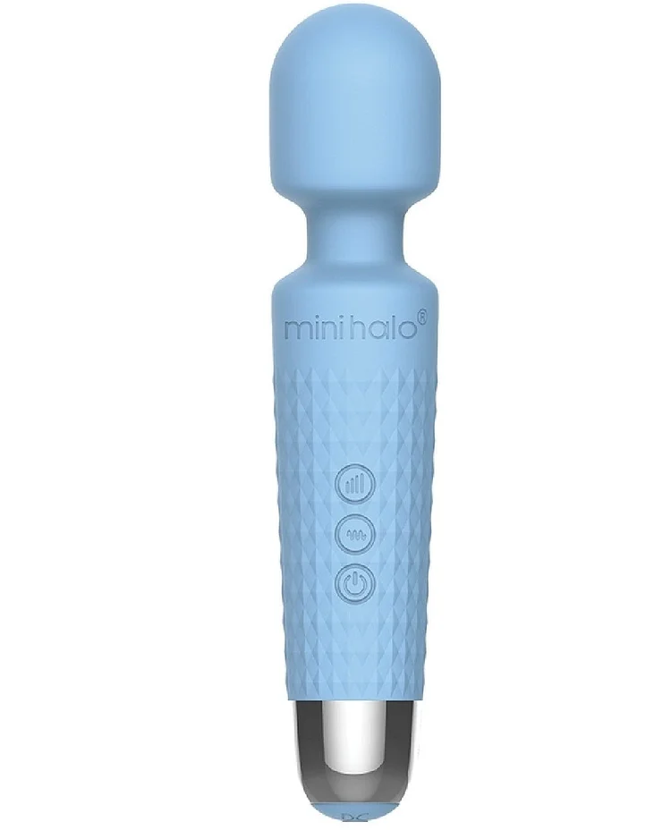 pornhint Pornhint Mini Halo Extra Powerful Wand Vibrator - Blue