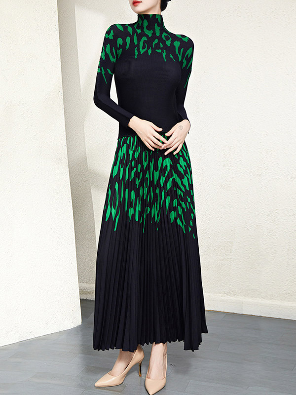 Tencel Blend Mock Layered Top And Skirt Two-Piece Set