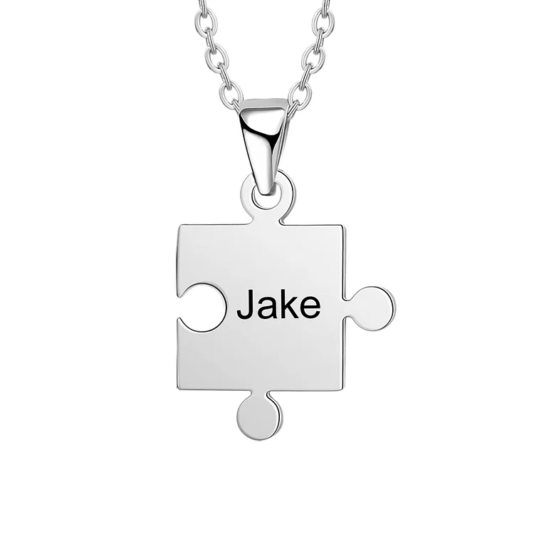 Puzzle Necklace Personalized Name 1 Piece Necklace for Family Friends