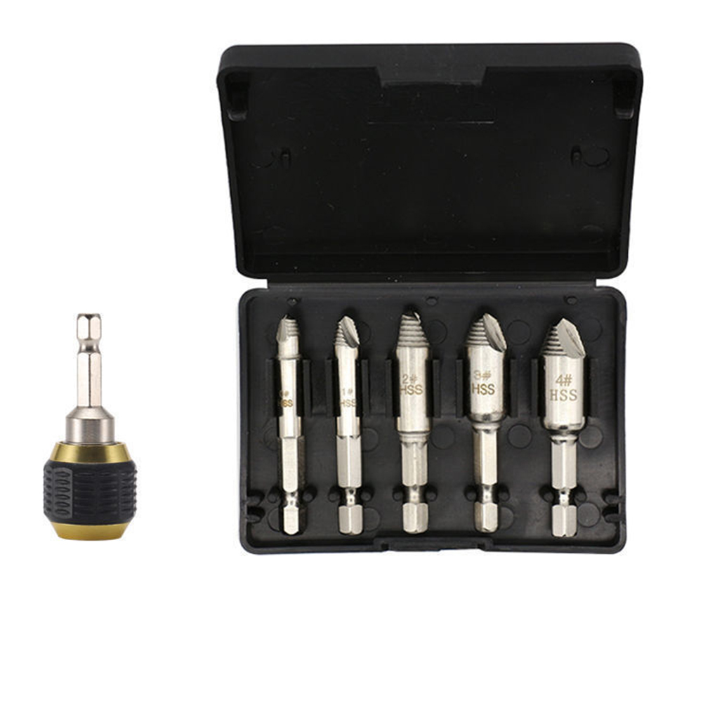 5pcs HSS Damaged Screw Extractor Drill Bit Set Bolt Remover + Drill Chuck, 501 Original
5pcs HSS Damaged Screw Extractor Drill Bit Set Bolt Remover + Drill Chuck, 501 Original