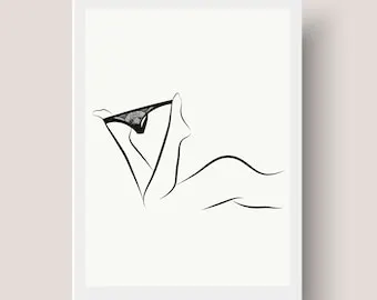 pornhint Pornhint Line Art Erotic, Sexy Naked Woman Print, Erotic Female Body Drawing, Sensual Lingerie Bedroom Wall Art, Printable Minimalist Sex Deco