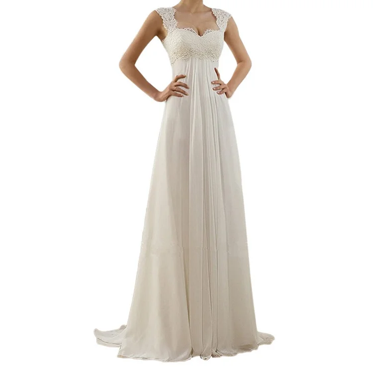 Lace Stitching Grounding Dress P13000