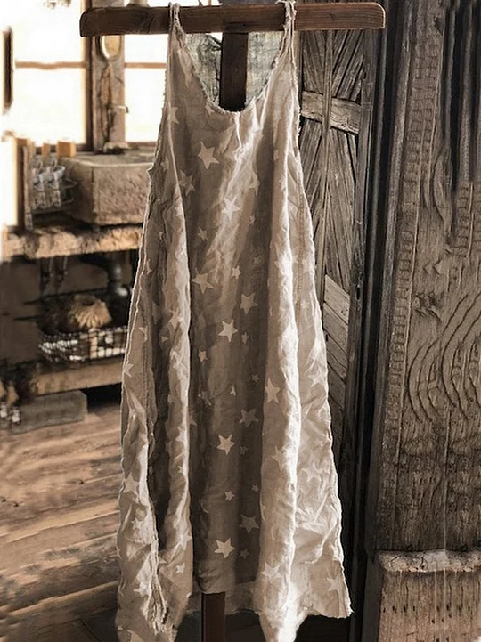 Casual Sleeveless Round Neck Dress