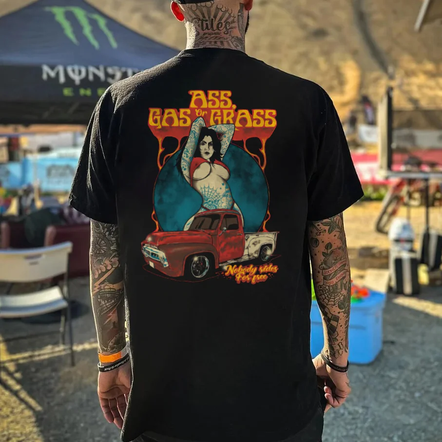 Ass, Gas Or Grass Printed Men's T-shirt - Devcarry