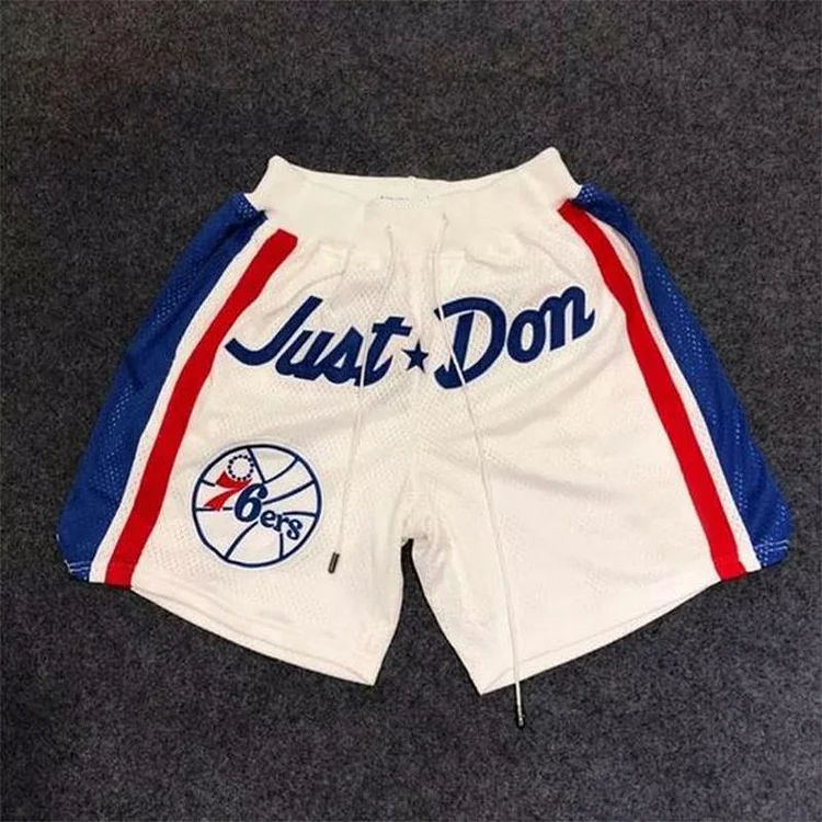 Letter print sports style basketball shorts