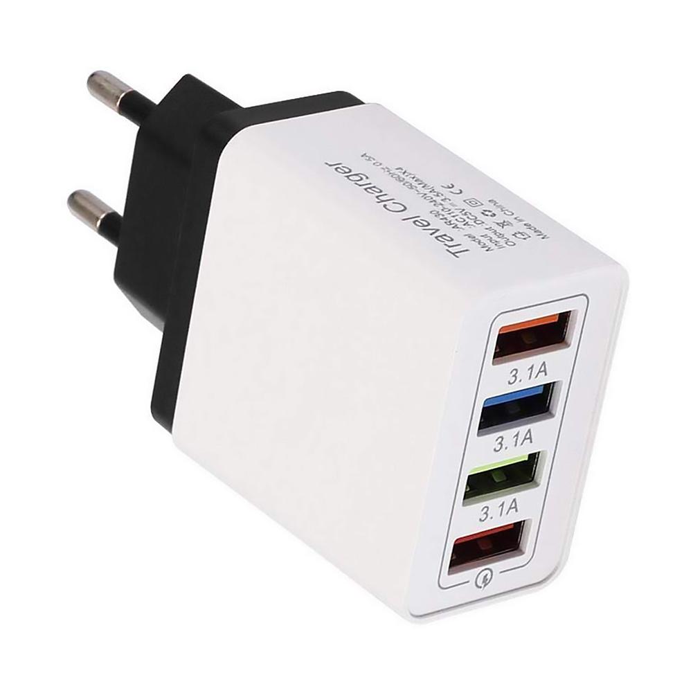 4 USB Color Travel Charger 3A Phone Fast Charging Charger EU Plug Adapter, Dark blue, 501 Original
4 USB Color Travel Charger 3A Phone Fast Charging Charger EU Plug Adapter, Dark blue, 501 Original