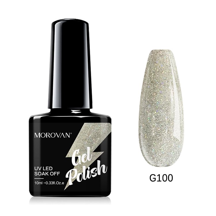 Morovan Honeydew Glitter Gel Nail Polish G100