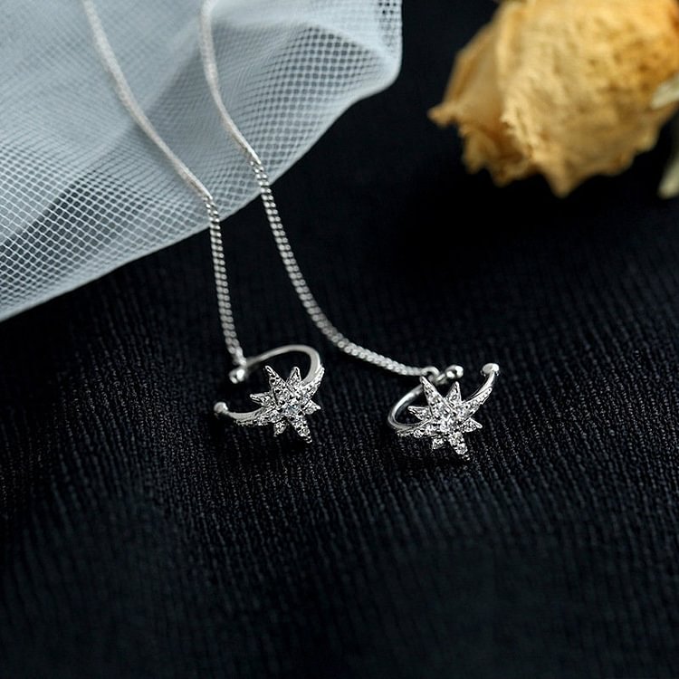 Ear Cuff Star Chain Earrings