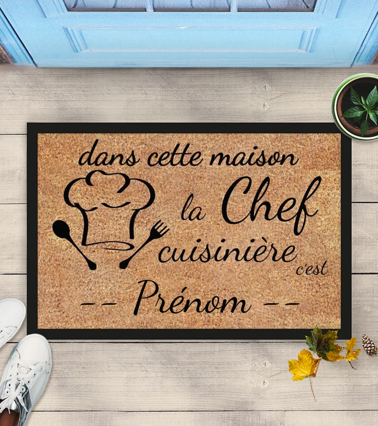 Tapis d'entrée - Paillasson La Chef Jessemade FR