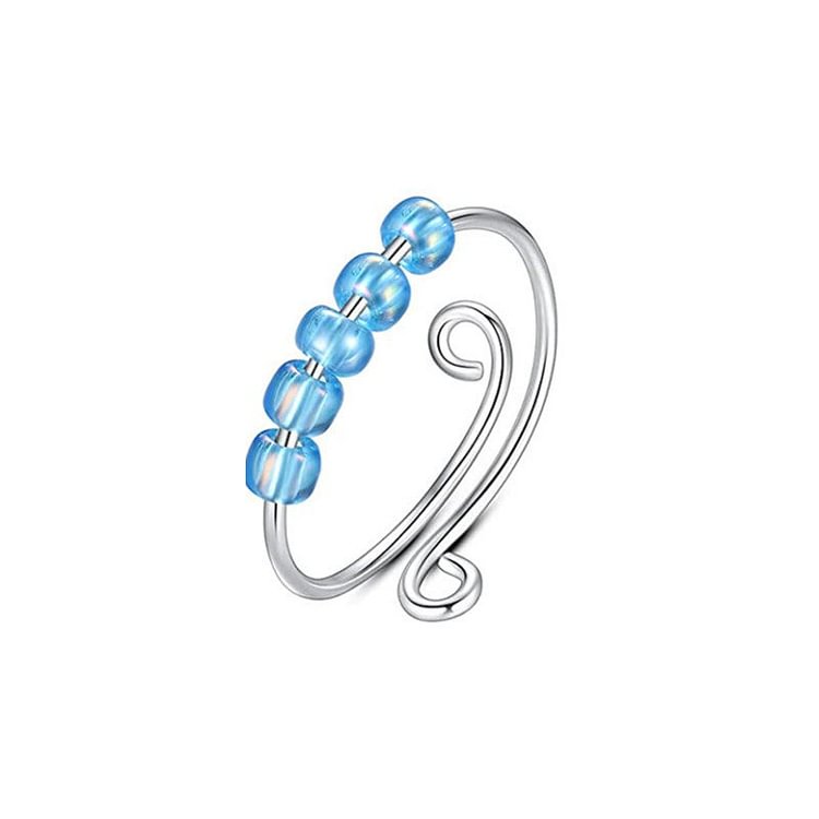 Glass Rice Beads Anxiety Relief Ring