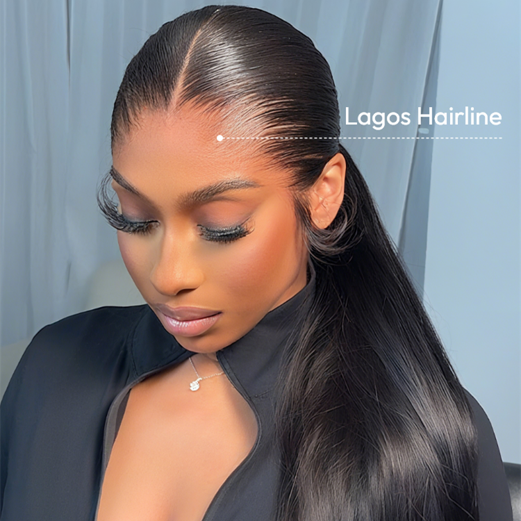 M-Shaped Hairline Straight HD Lace 13x4 Frontal Wig Lagos Hairline Wigs