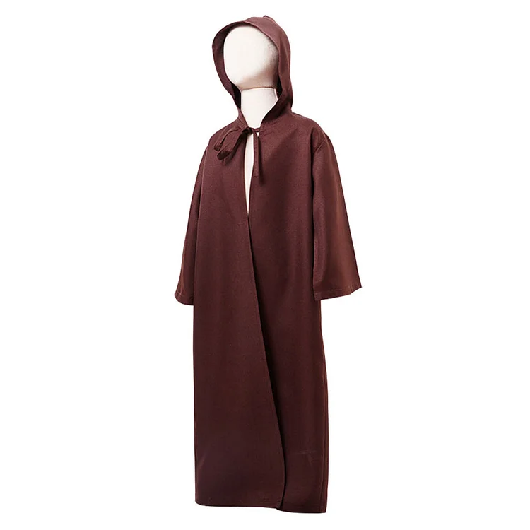 Kids Children Kenobi Jedi Brown Cloak Outfit Cosplay Costume Halloween Carnival Suit