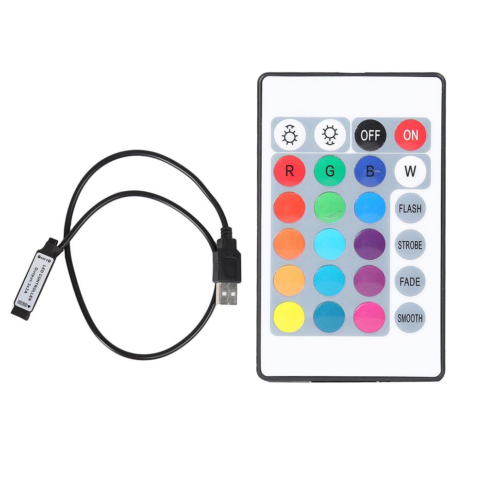 IR 24 Keys USB LED Light Strip Remote Controller w/5-24V USB RGB Controller, 501 Original
IR 24 Keys USB LED Light Strip Remote Controller w/5-24V USB RGB Controller, 501 Original