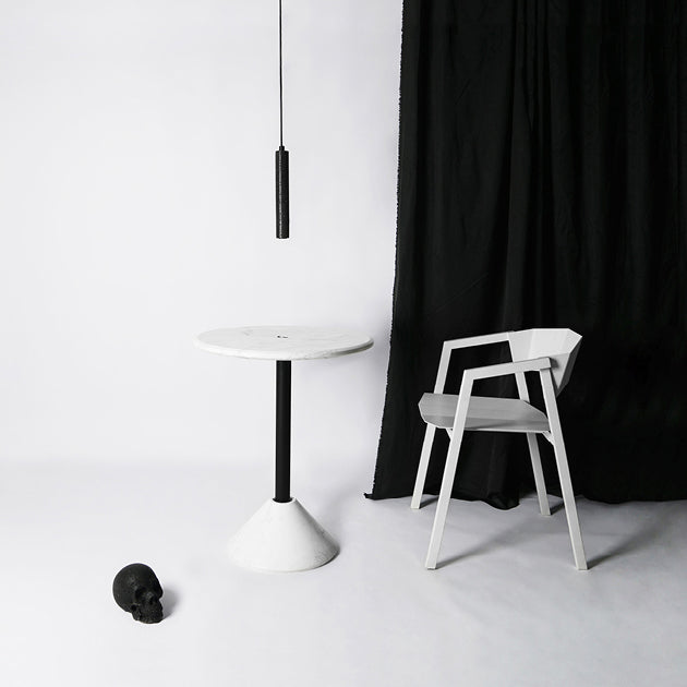 Black Lava A Concrete Minimalist Line Pendant Light