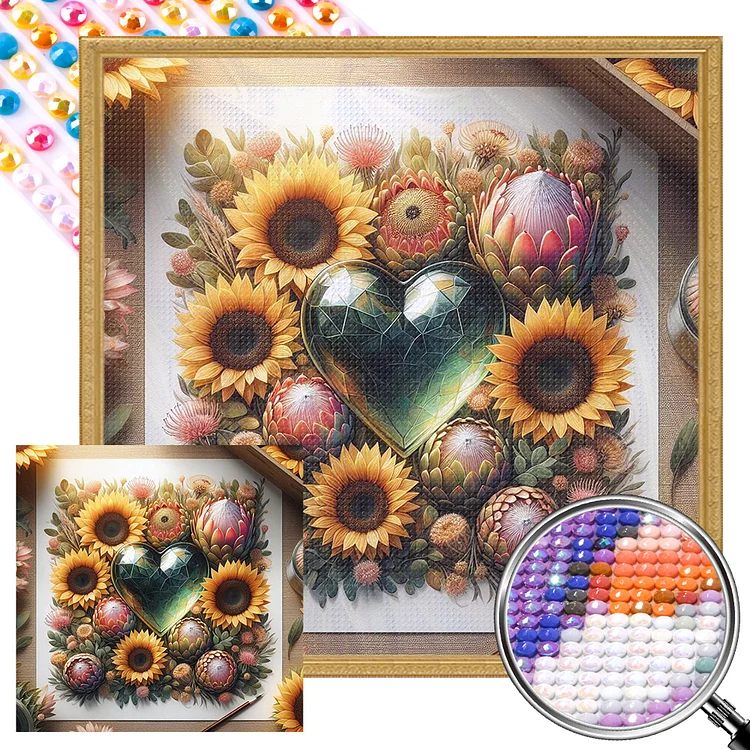 Draw Flowers And Plants 40*40CM (Canvas) Full AB Round Drill Diamond Painting gbfke