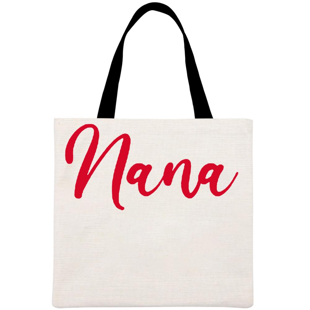 Baseball Nana Printed Linen Bag-Guru-buzz
