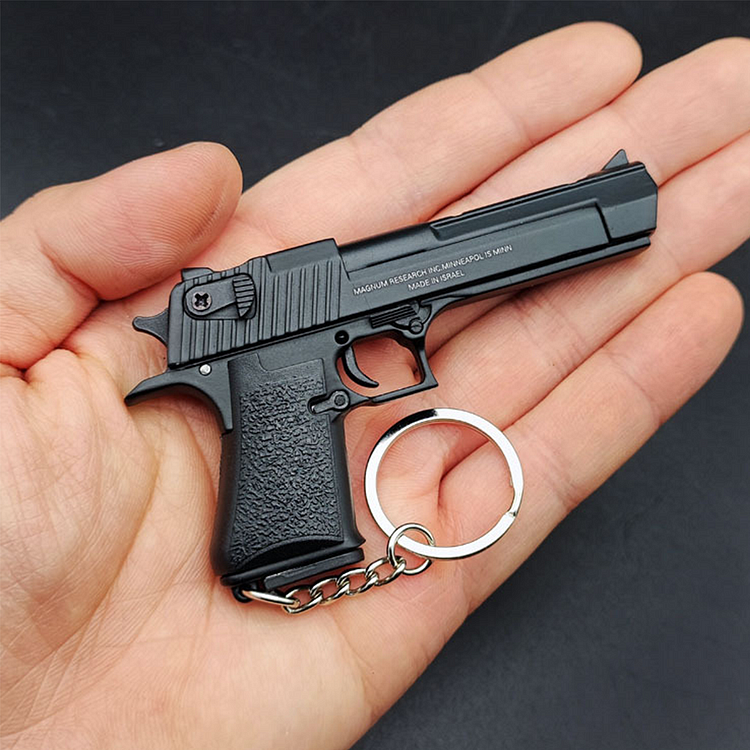 Handmade Black Metal Desert Eagle Best Fidget Toy 1:3 Scale High Quality Model Pistol Keychain Birthday Gift Army Collection