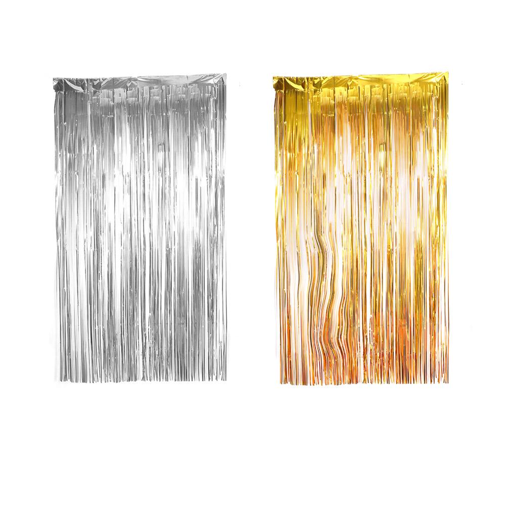 Metallic Foil Fringe Tinsel Curtain Rain Shiny Wedding Backdrop Party Decor, Silver, 501 Original
Metallic Foil Fringe Tinsel Curtain Rain Shiny Wedding Backdrop Party Decor, Silver, 501 Original