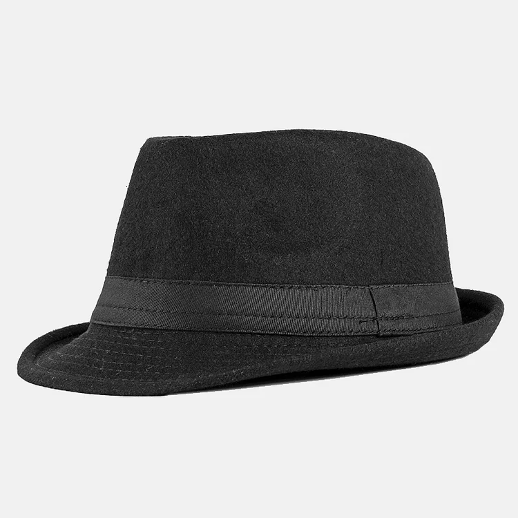 Men's Casual Solid Jazz Bucket Bowler Fedora Hat