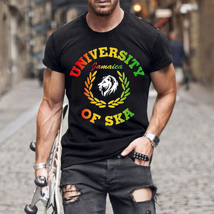 Reggae Festival Lion Short Sleeve T-Shirt