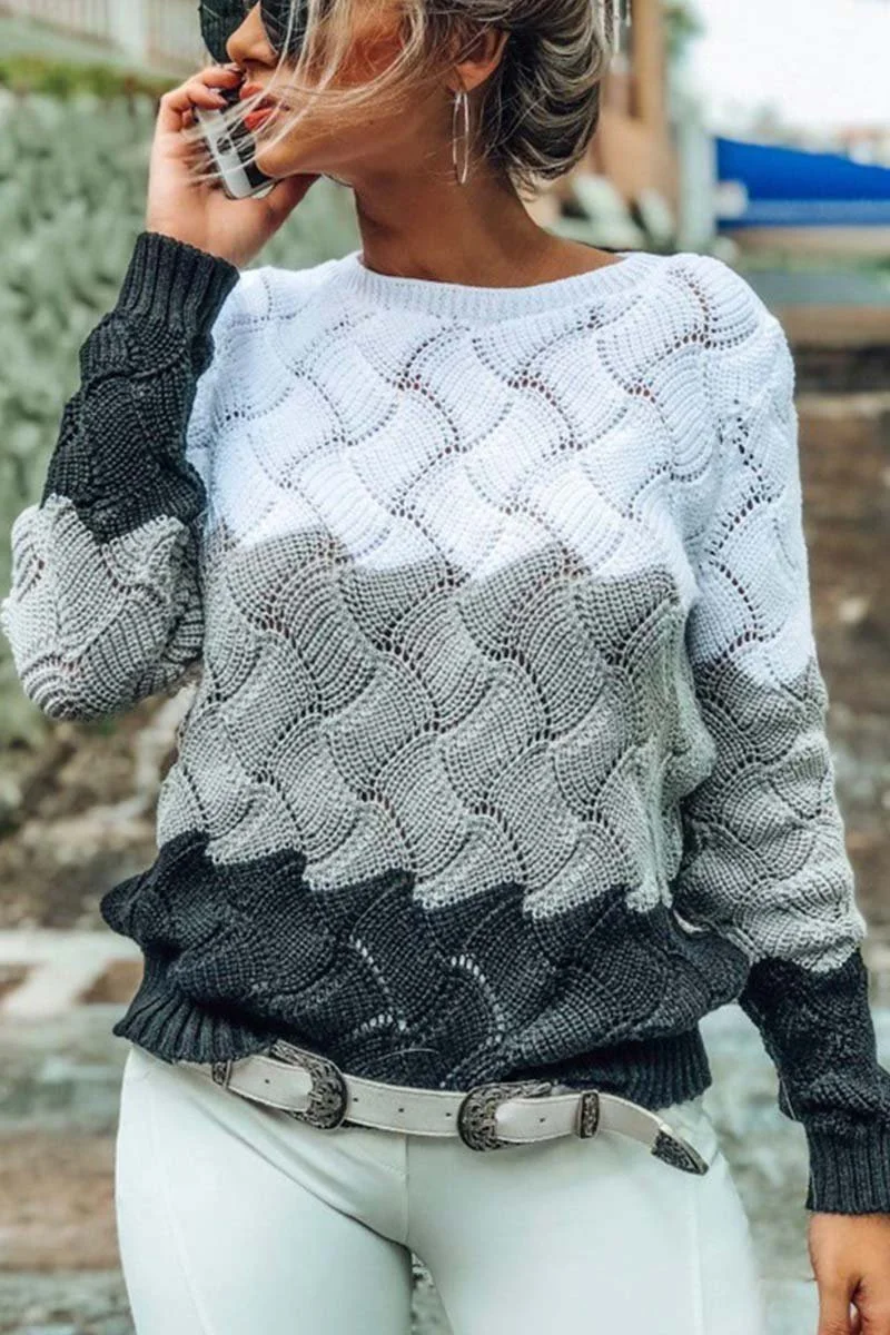 ABEBEY O Neck Knit Sweaters