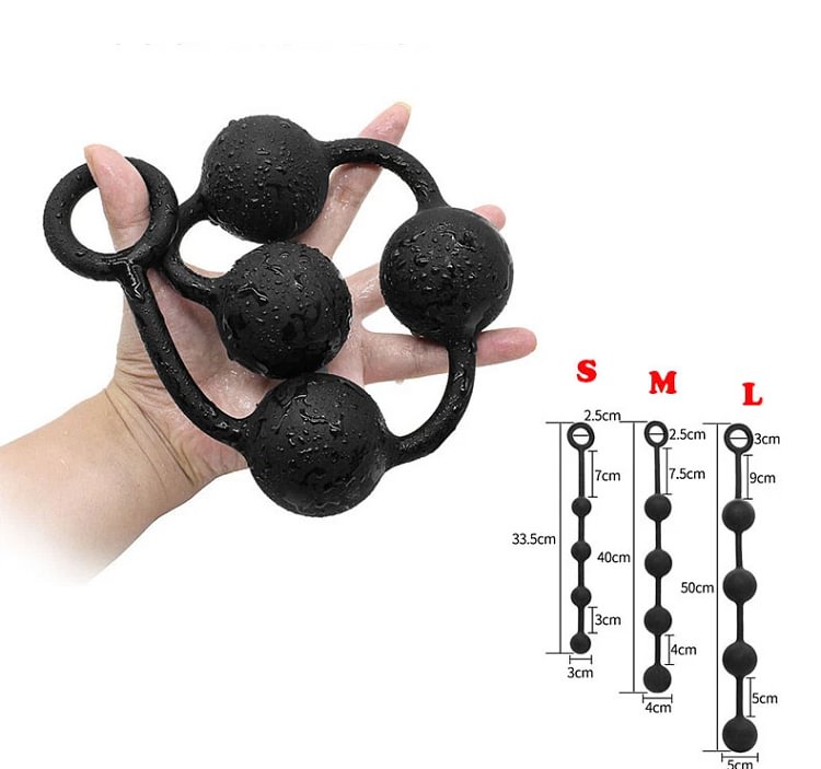 pornhint Pornhint Prostate Massage Long Beads Anal Butt Plug Vaginal Balls Dilator Dildo Sex Toy Stroker