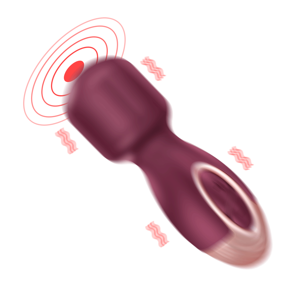 Violets Mini Silicone Massage Wand Vibrator - Rose Toy