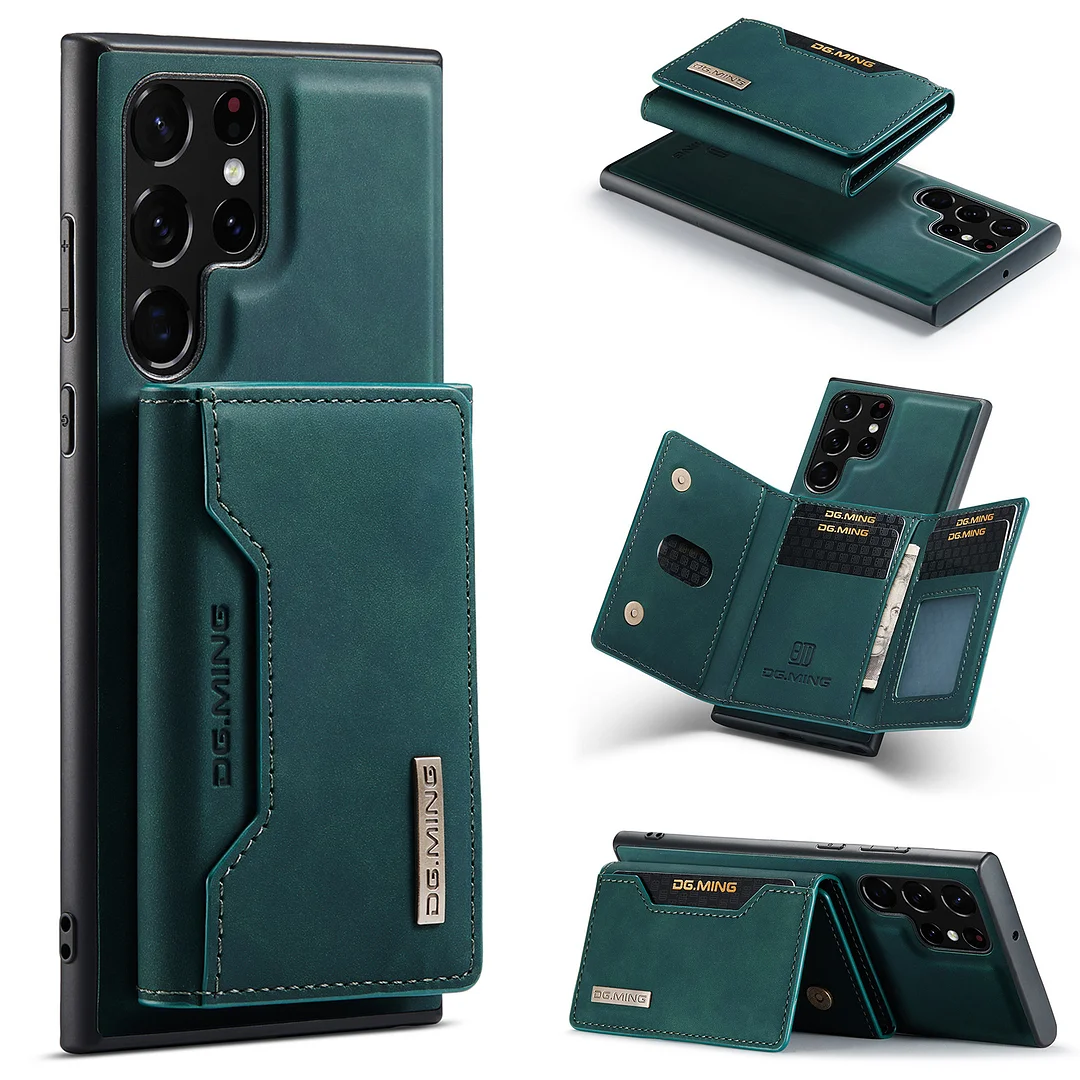 Luxury Leather Phone Case With Magnetic Detachable 8 Cards Wallet And Kickstand For Galaxy S22/S22+/S22 Ultra/S23/S23+/S23 Ultra/S24/S24 Plus/S24 Ultra