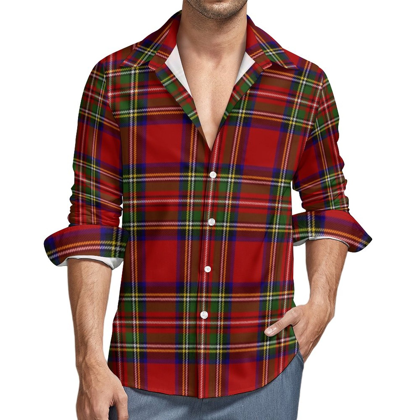 dress stewart flannel shirt Viyella Sport Shirt