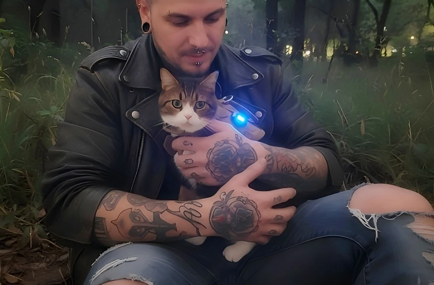Cat Tactical Harness with Remote LED helps you spot your kitty fast
