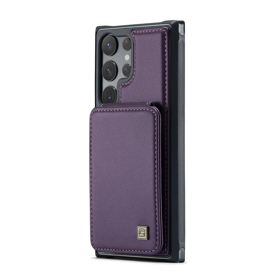 Luxury Leather Wallet Phone Case With 4 Cards Slot And Kickstand For Galaxy S22/S22+/S22 Ultra/S23/S23+/S23 Ultra