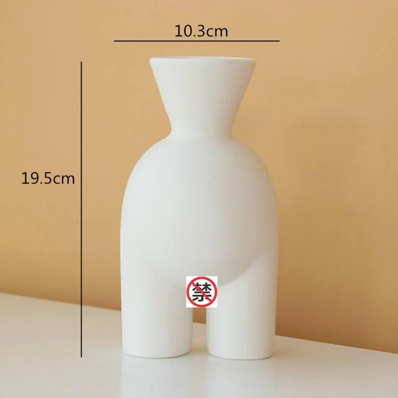 Creativity Human Vase Resin Butt Nude Handicraft Furnishings Handmade