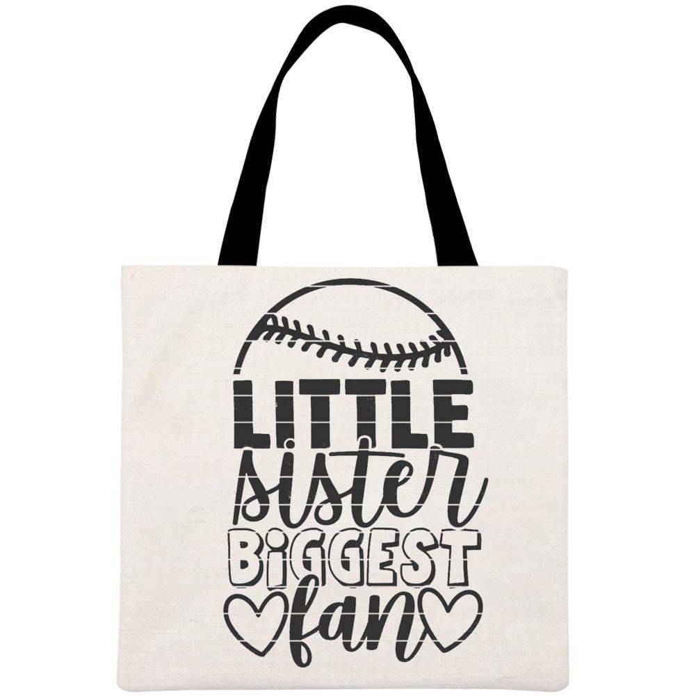 Baseball Mom Printed Linen Bag-Guru-buzz