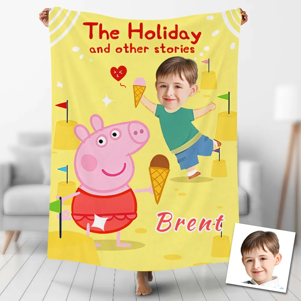 Custom Blankets Personalized Peppa Pig Pig Blanket