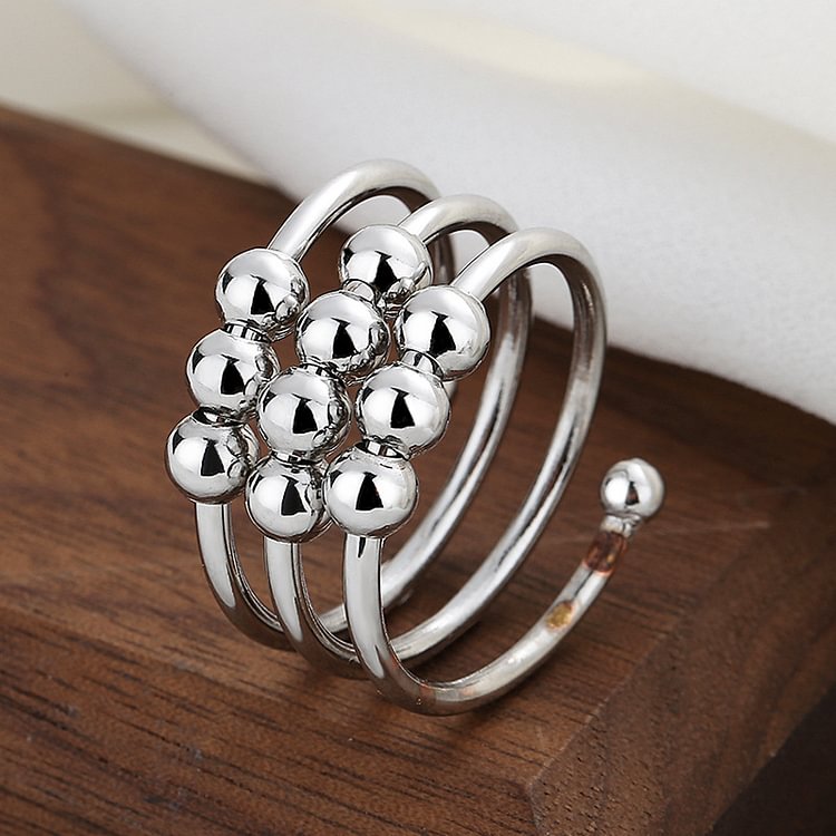 Simple Double Layer Adjustable Anxiety Ring