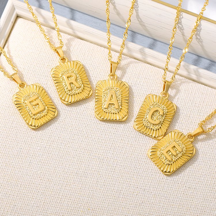 26 Capital Letter Stainless Steel Necklace