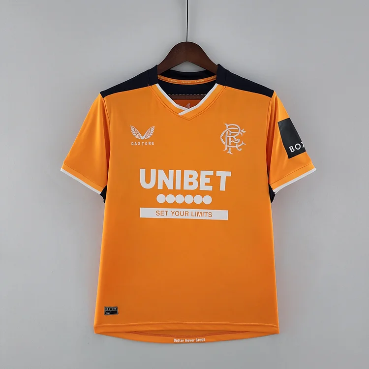 Glasgow Rangers Third Shirt Top Kit 2022-2023 - Orange