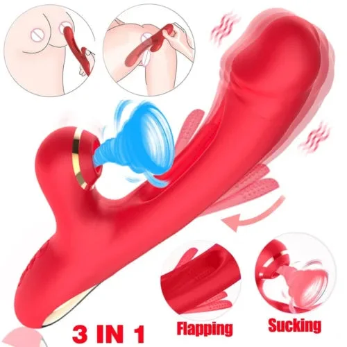 pornhint Pornhint Rechargeable Tapping Rabbit Vibrator Patting Sucking G Spot Dildo Sex Toy Women