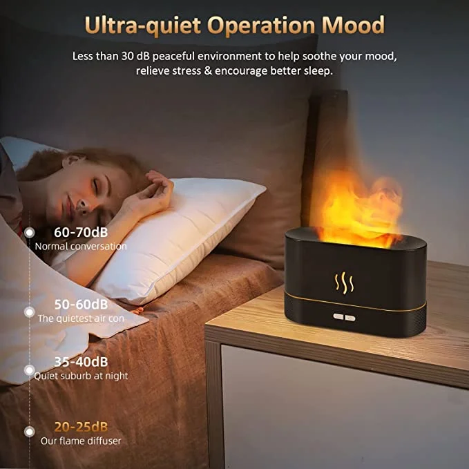 Diffuser Humidifier  with Flame Fire Effect