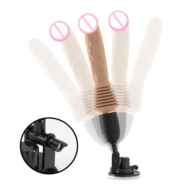 Handfree Telescopic Vibration Dildo Sex Machine