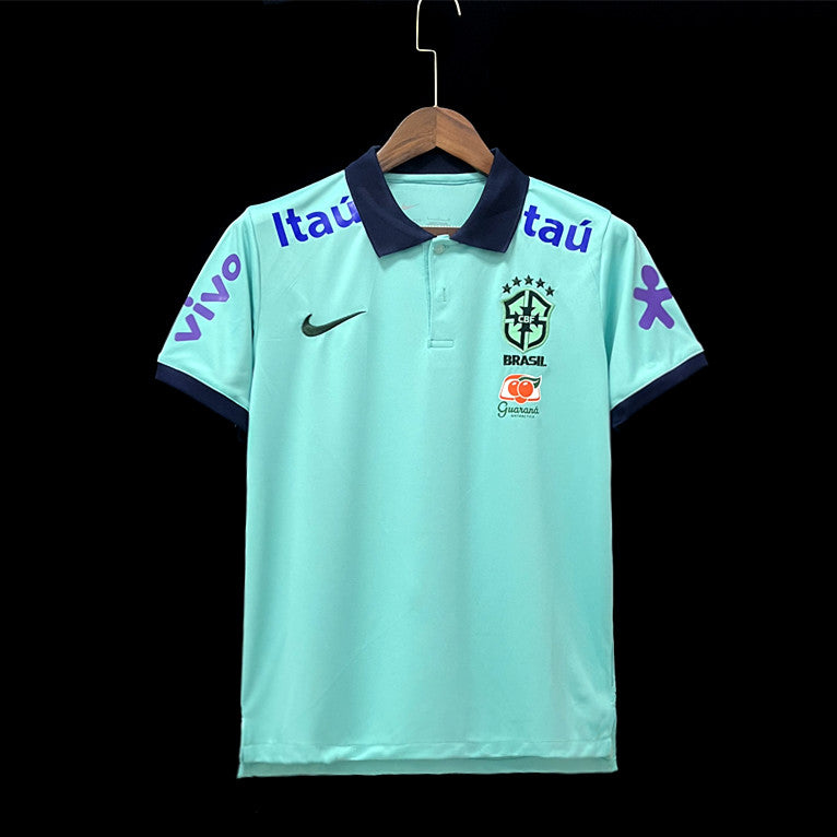 Maillot Brésil 2023 2024 Polo vert fluorescent