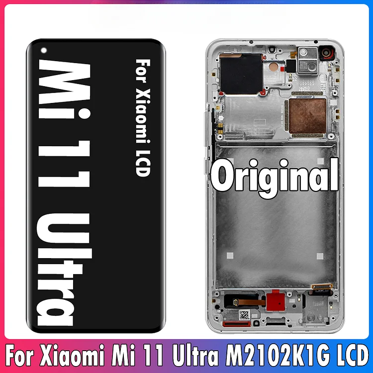 6.81" Original For Xiaomi 11 Ultra LCD Display Touch Screen Digitizer Assembly For Mi 11 Ultra M2102K1G Display Replace Repair