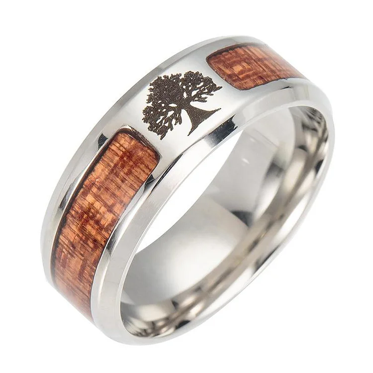 Yggdrasil ring - stainless steel Tree Of Life
