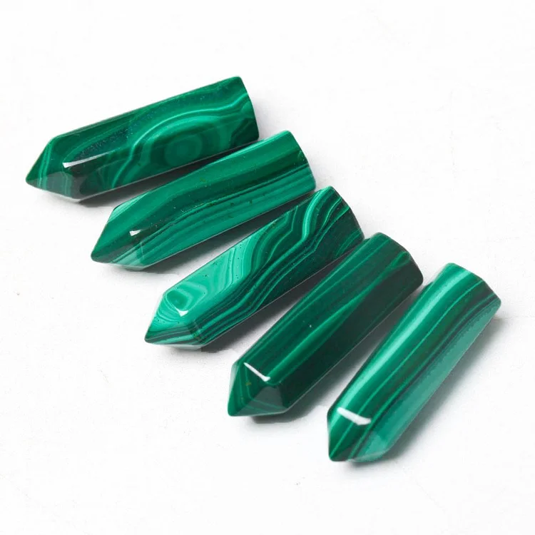 1" Natural Malachite Crystal Tiny Towers Points Bulk For DIY Discount