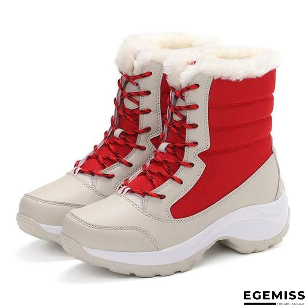 Women Boots Waterproof Winter Snow Boots Platform Warm Ankle Winter Boots With Thick Fur | EGEMISS