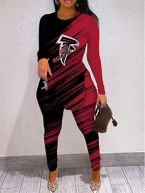 Atlanta Falcons Limited Edition High Slit Shirts And Leggings Two-Piece Suits