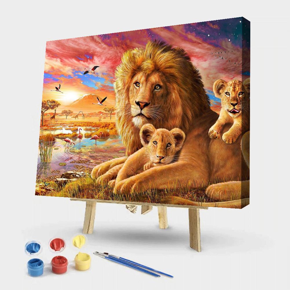 Lion Painting By Numbers 50*40CM