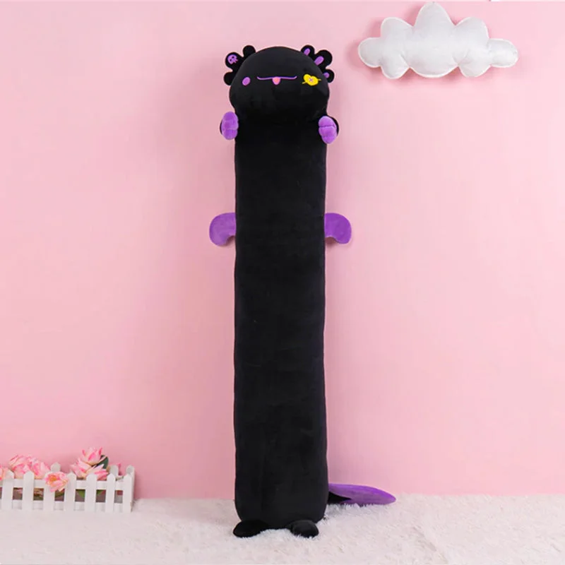 MeWaii® Black Axolotl Plushies Long Original Design Devil Giant Stuffed Animal Plush Squishy Pillow Soft Toy
