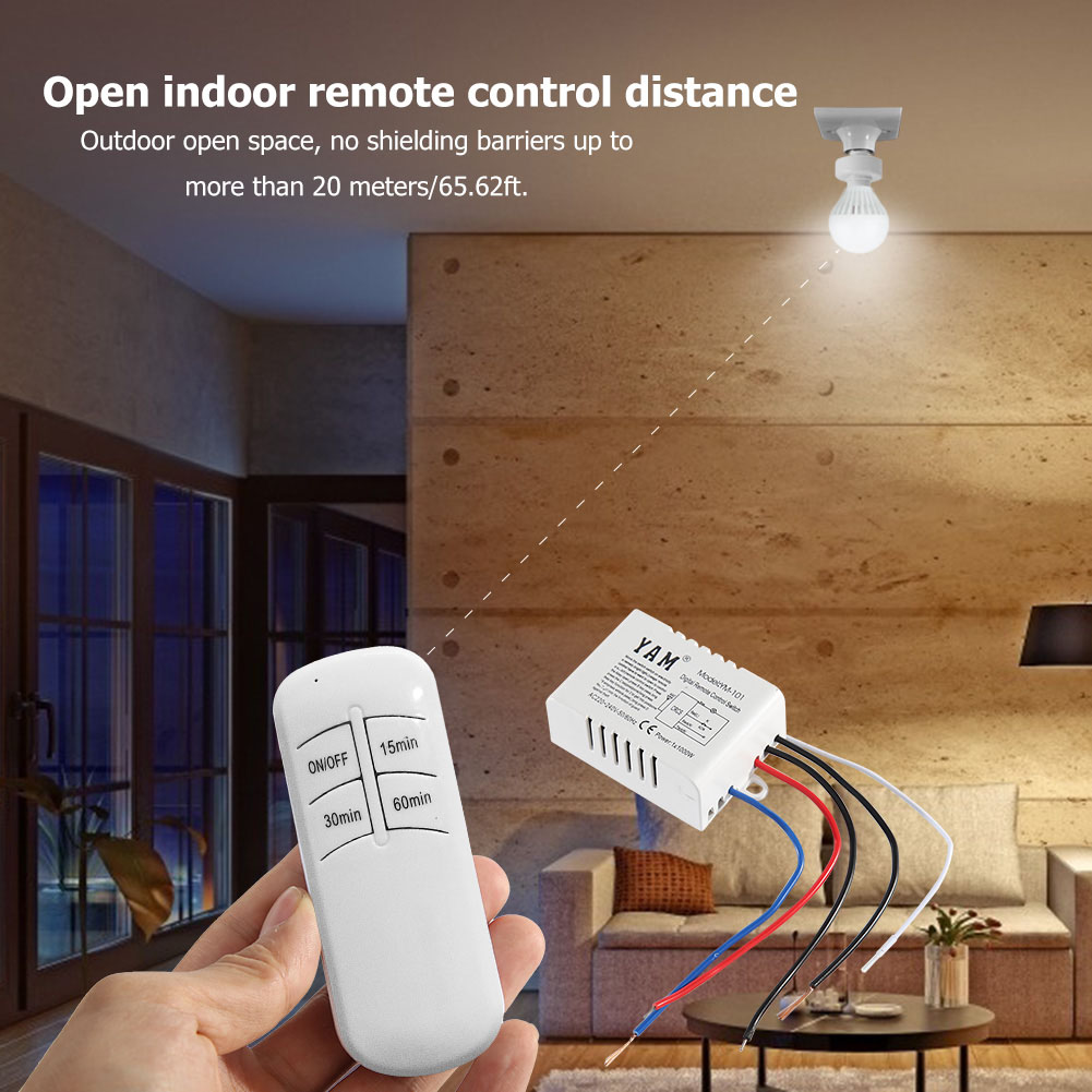 Wireless ON/OFF Lamp Remote Control Timer Switch + Receiver for UVC Light, Silver, 501 Original
Wireless ON/OFF Lamp Remote Control Timer Switch + Receiver for UVC Light, Silver, 501 Original