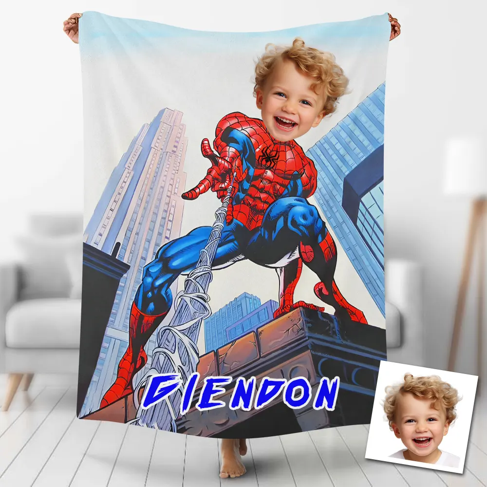 Custom Blankets Personalized Spider Man Blanket